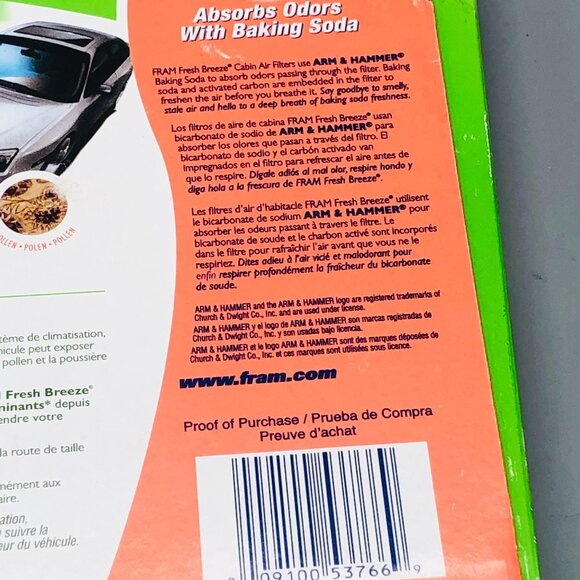 Fram Fresh breeze CF10370 contains 1 Piece Cabin Air Filter Car freshener READ - Picture 9 of 10
